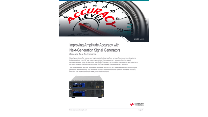 Improving Amplitude Accuracy with Next-Generation Signal Generators